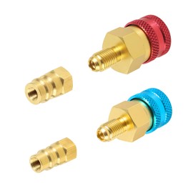 R1234YF Quick Coupling Kit, R1234YF to R134A Conversion Kit, High/Low Side Quick Coupling Adapter, AC Hose Fittings Connectors for R1234YF AC Refrigerator Ant Charging Pack of 2