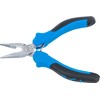 BGS 382 Straight Spring Loaded Electronic Long Nose Pliers, Silver/Black/Blue,