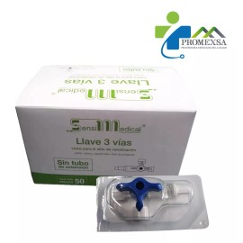 Sensi Medical Llave De Tres Vías Sin Extensión 50 Piezas Sensi Medical