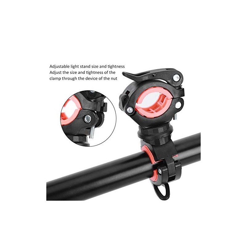 VGEBY 360 Degree Rotatable Bicycle Torch Mount Torch Clip Bike