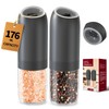 CIRCLE JOY Gravity Electric Salt and Pepper Grinder Set Battery