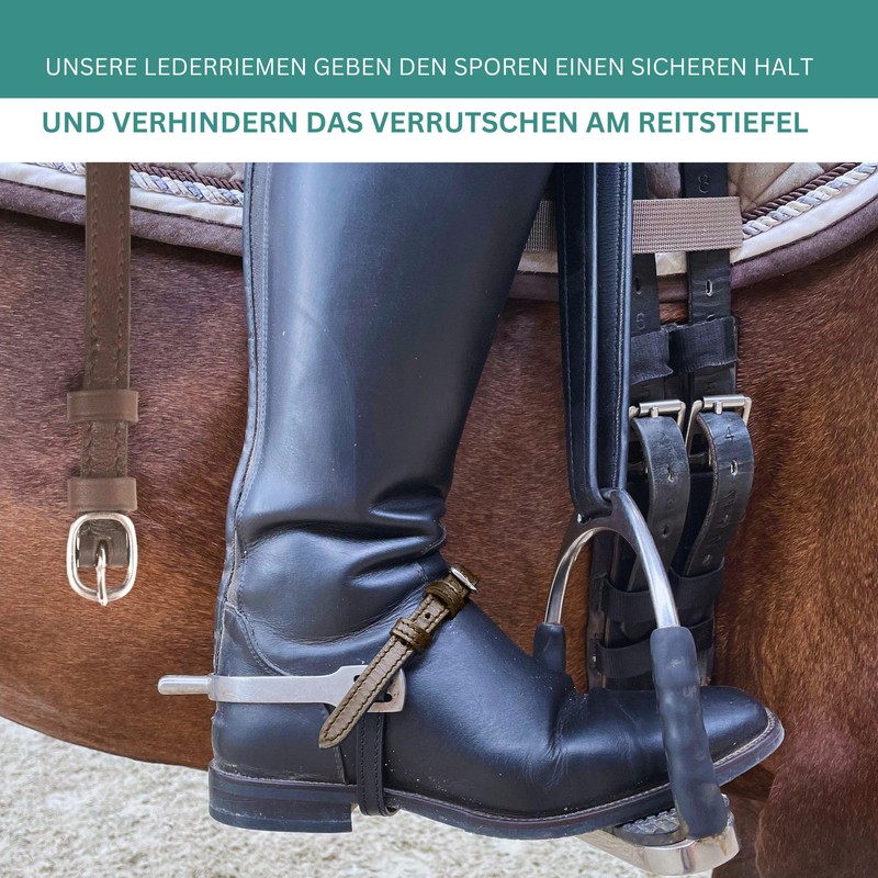 Pferdelinis Spur Straps Leather Pack of 2 Leather Straps for