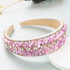 Gmmidea Rhinestone Women Headband Sparkle Diamond Crystal Headband Padded Wide