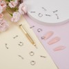 NICENEEDED 25 Pcs Nail Art Dangle Charms with Piercing Tool