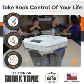 Kitchen Safe Time Locking Container (Medium), Timed Lock Box for Cell Phones, Snacks, and other unwanted temptations (Red Lid + 5.5” Clear Base with Access Port)