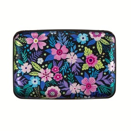 Little Daisies Metal Card Wallet RFID Blocking Mini Slim Aluminum Business Hard Card Case (C)