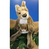 Plush Soft Toy Kangaroo with Baby – Stand – Brown