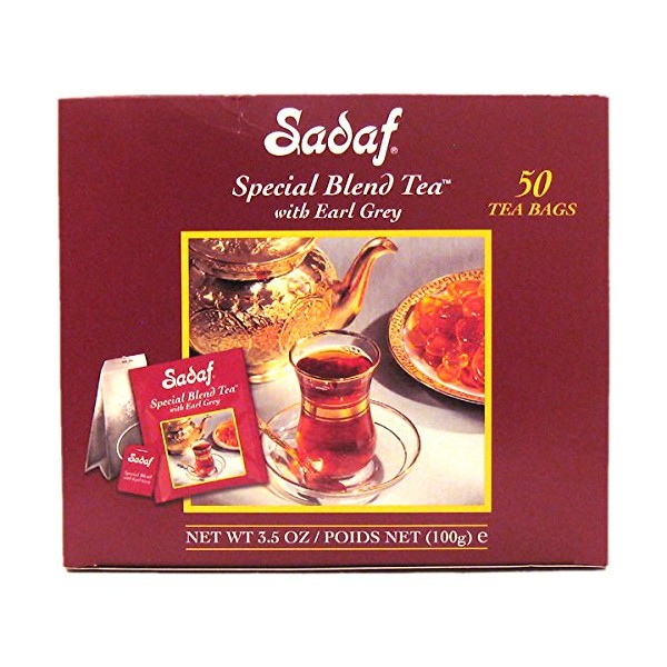 Sadaf Special Blend Tea with Earl Grey, 50-count (Pack of 4)