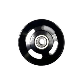 Ezweiji Idler Pulleys, Aluminium Alloy Pulley Fitness Rope Pulley Fitness Equipment Replacement Part for Home Gym, Sports Equipment, Garage Door Roller Systems (Black 88-90 mm)
