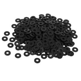 TA-VIGOR 400Pcs Black Nylon Flat Washers, M4 x 10mm x 1mm, Insulating O-Ring Gaskets, Tap Sealing Spacer for Faucet, Pipe, Water Hose - Durable Round Seal Washers