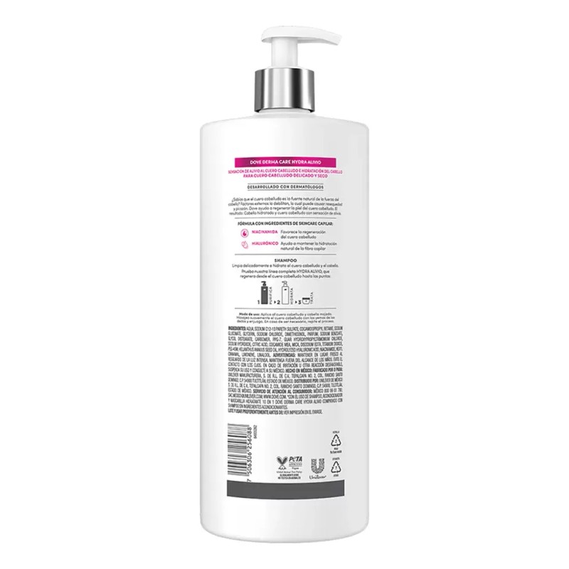 Pack Shampoo Y Acondicionador Dove Hydra Alivio 1l Cada Uno