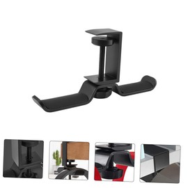KONTONTY Headphone Holder Headphones Stand Easy Install Desktop Mount for Home Office Black