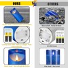 NURADA 3"x6"Flickering Flameless Candles: 3D Wick Acrylic Battery Operated LED