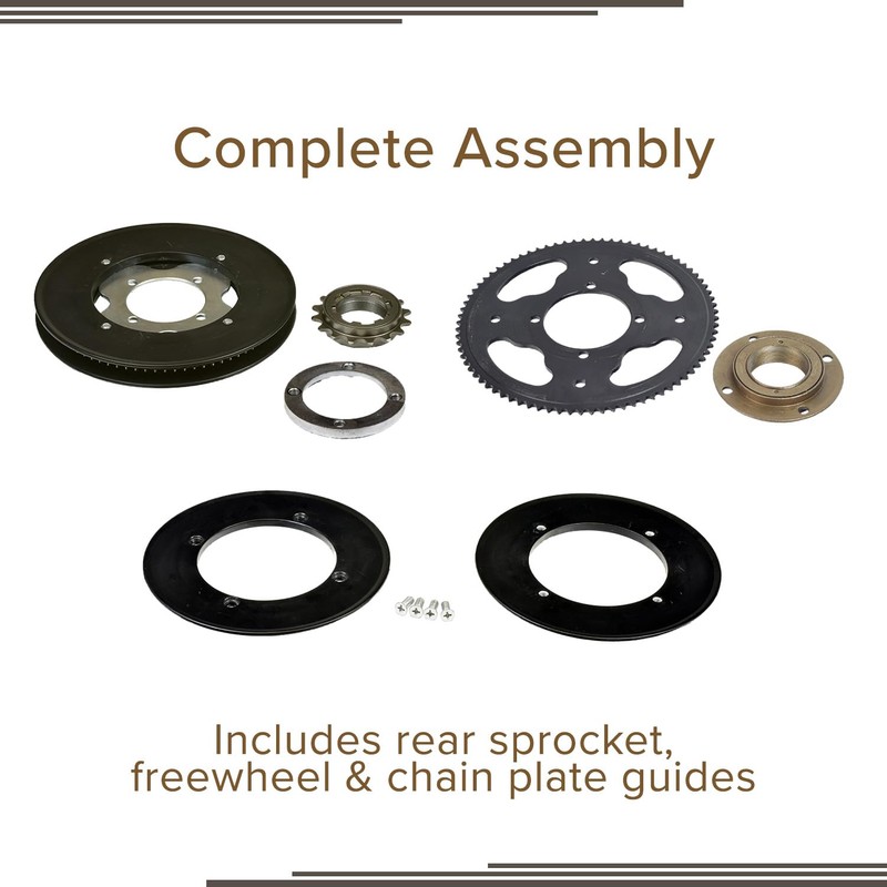AlveyTech Rear Sprocket, Freewheel, & Chain Plate Guides for The