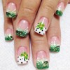 24Pcs St. Patrick's Day Press on Nails Short French Tip