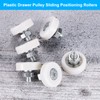 uxcell 6 Pack Drawer Rollers, 22mm Plastic Drawer Pulley Sliding