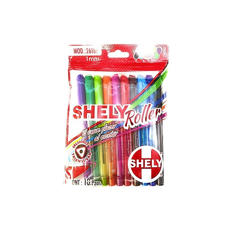 SHELY Set de Plumas de Colores Roller 10 Colores Diferentes