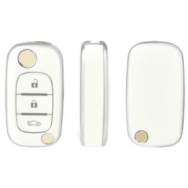 OFFCURVE Car Key Cover Car Key Case Key Fob Cover Car Key Protector 3 buttons Compatible with Renault Clio Modus Twingo Kangoo Espace Laguna Grandtour Trafic Master Wind Megane Scenic Safrane Vivaro