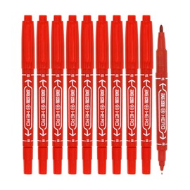 Tattoo Surgical Markers Dual Fine Nibs Alcohol Base Black Blue Red (Red)