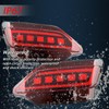 GEEGEETOP Red Lens LED Rear Reflector Bumper Fog Light Assembly