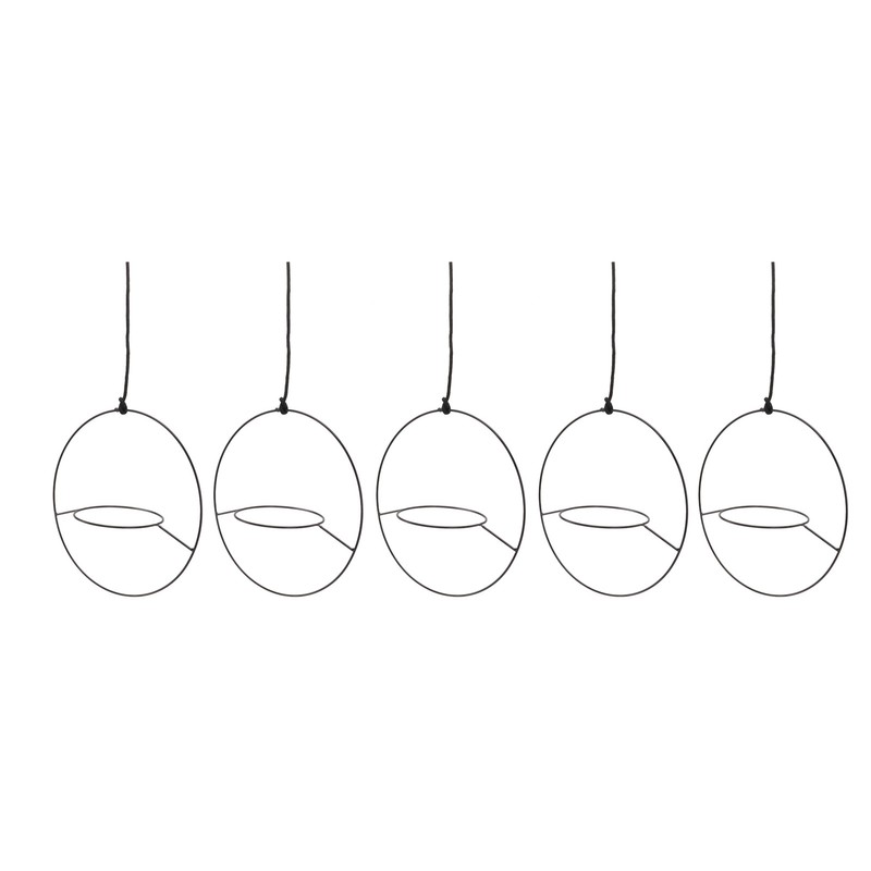 5pcs Hanging Planter Holder Rust Proof Decorative Metal Hanging Flower