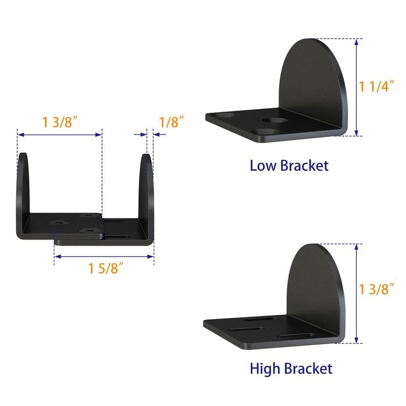 JUBEST Sliding Barn Door Floor Guide, Floor Mounted Sliding Door