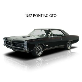 1967 Pontiac GTO in Black NEW METAL SIGN: 9x12 Ships Free