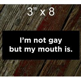 StickUpStudios I'm not gay but my mouth is is gay pride vinyl bumper sticker car decal