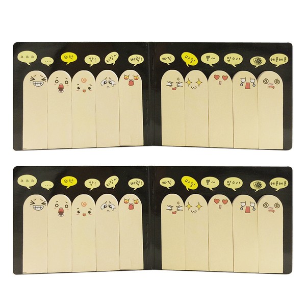 Wrapables A69830 10 Finger Emotion Bookmark Flag Tab Sticky Notes,