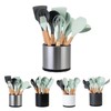 LIBODOUR Utensil Holder,Kitchen Utensil Holder For Counter,Rotating Silverware Organizer Cooking