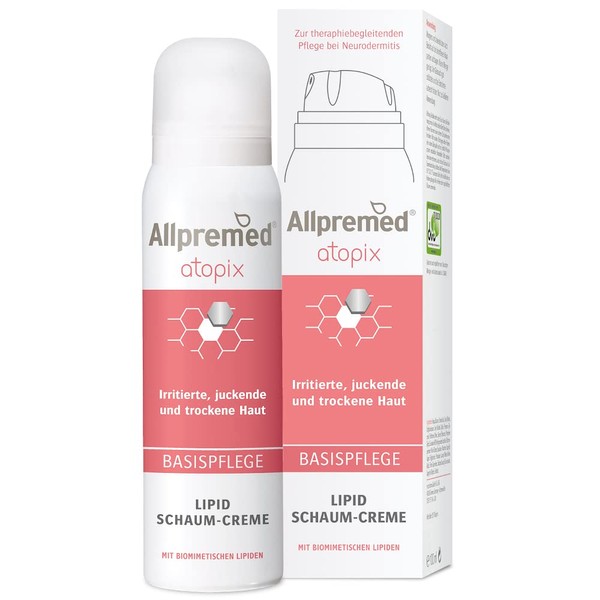Allpremed atopix BASICARE Foam Cream - Neurodermatitis Cream Soothes and Nourishes Itchy, Flaky, Inflamed & Dry Skin - 100 ml