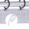 tooloflife 100 Pack White Plastic Curtain Hooks 2.8 by 1.2