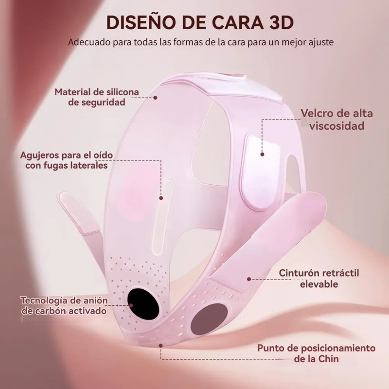 Máscara Antiarrugas Moldeadora Adelgazante Para Mejillas