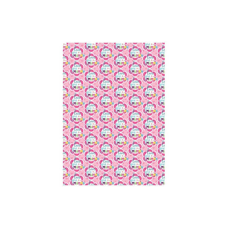 2 Sheets Mother's Day Flower I love you Mummy Design