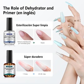 SADOWAY Kit de Imprimación de Uñas sin Ácido 15ml – Adhesión 30 días
