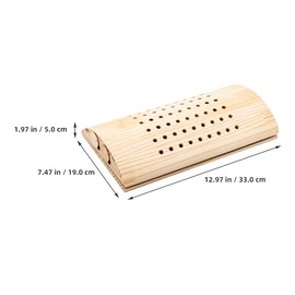 Baluue Bamboo Sauna Neck Cervical Pillow Wooden Sauna Waist Pillow Moxibustion Pillow Cervical Spine Pillow for Relaxing Home Gym Spa Steam Rooms Headrest Head Support