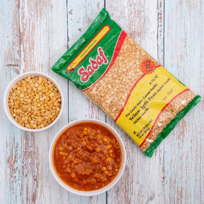 Sadaf Yellow Split Peas -24 oz. Quick Cook - Dried