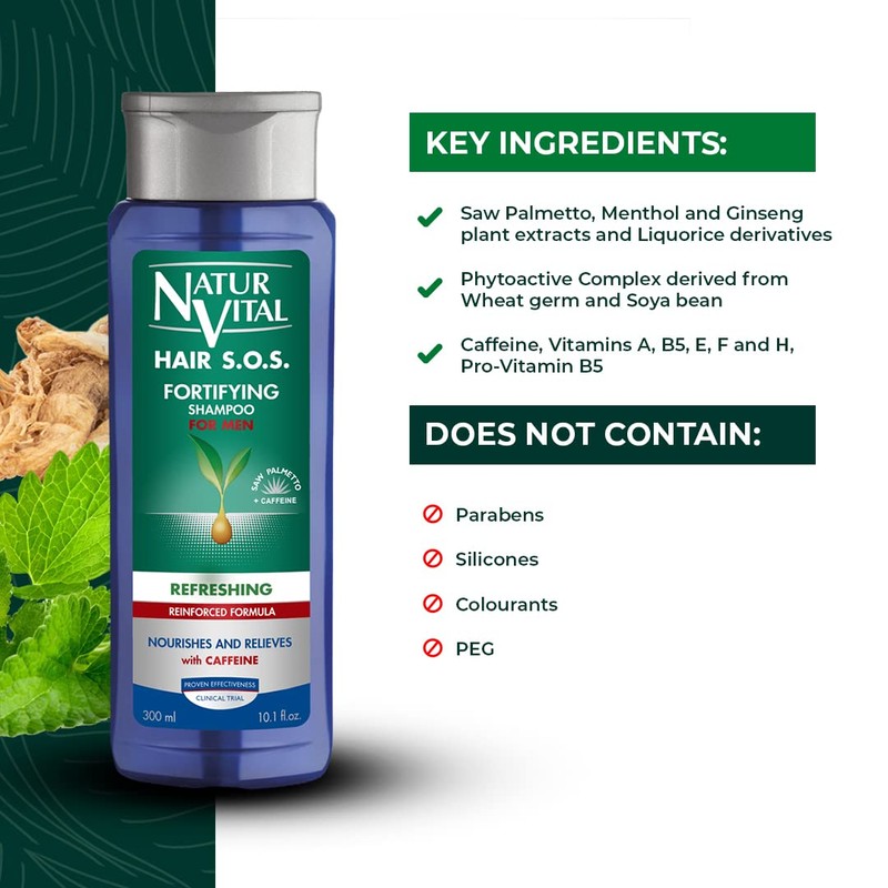 Natural Aleza Y Vida Anti Hair Loss Shampoo Refreshing Effect – 300 ml