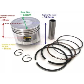 pccmotor Rebuild 68mm Piston Kit For Honda GX160 5.5HP 6.5HP PK14
