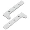 2 PCS Stainless Steel 360 Degree Rotatable Hidden Pivot Hinges