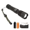 Strong Light Flashlight Aluminum Alloy USB Rechargeable Telescopic Zoom White