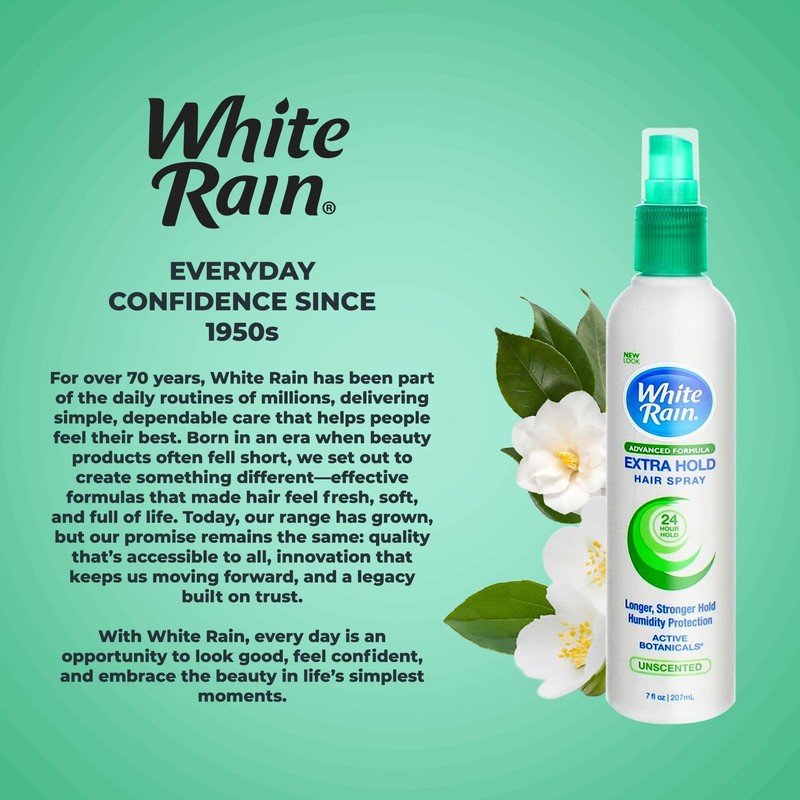 White Rain Hairspray Extra Hold Unscented, 7 oz (Pack of