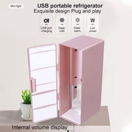 QANYEGN USB Mini Refrigerator, Mini Skin Care Fridge, Heat Preservation Refrigerator for Skincare, Beverage, Home, Office and Car