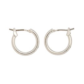 Ear Sense Silver Click Hoop Hypo-allergenic Nickel Free Earrings (Silver)