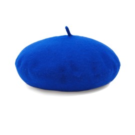 Women French Wool Beret Hats - Solid Color Classic Beanie Winter Cap(Royal Blue)