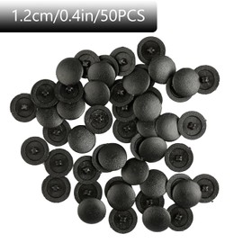 Thyonta 50 PCS Black Screw Cover Caps - Plastic Screw Cover Caps 12mm Waterproof Anti Dust Decorative White Black Grey