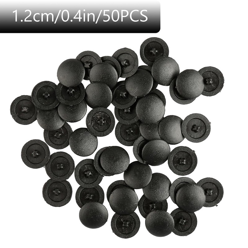 Thyonta 50 PCS Black Screw Cover Caps - Plastic Screw