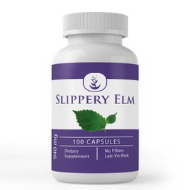 PURE ORIGINAL INGREDIENTS Slippery Elm, (100 Capsules) Always Pure, No Additives Or Fillers, Lab Verified