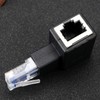ECSiNG 2PCS RJ45 Ethernet Adapter 90 Degree Male to Female