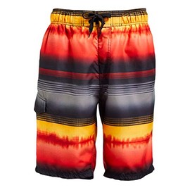 Kanu Surf Men's Standard Barracuda Swim Trunks (Regular & Extended Sizes), Nova Black/Red, 4X